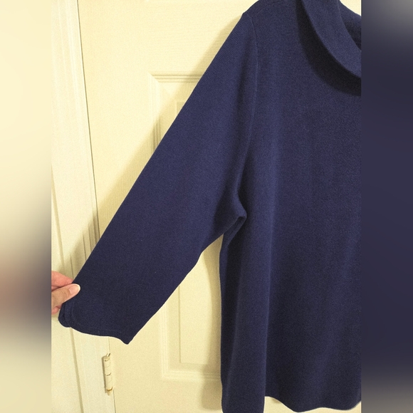 Talbots Classic Blue Cowl Neck Sweater Size 2X - Picture 3 of 6